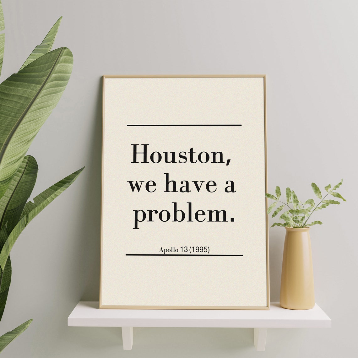 Apollo 13 1995 Houston We Have A Problem Movie Quote Typography Poster - Image 2