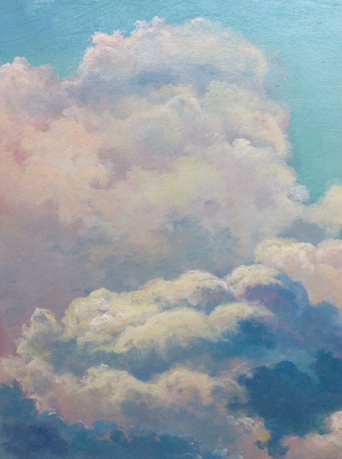 Miyazaki-Inspired Blue Sky and White Clouds Art Print - Image 5