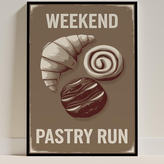 Weekend Pastry Croissant, Minimalist Kitchen Decor