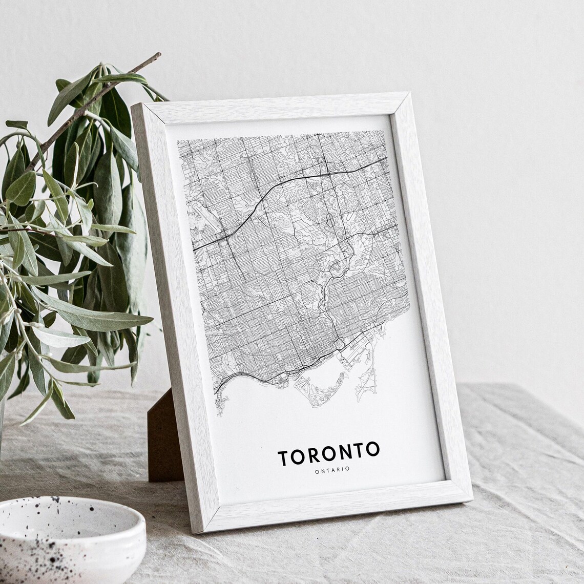 Toronto Map, Black and White Travel Poster - Image 4