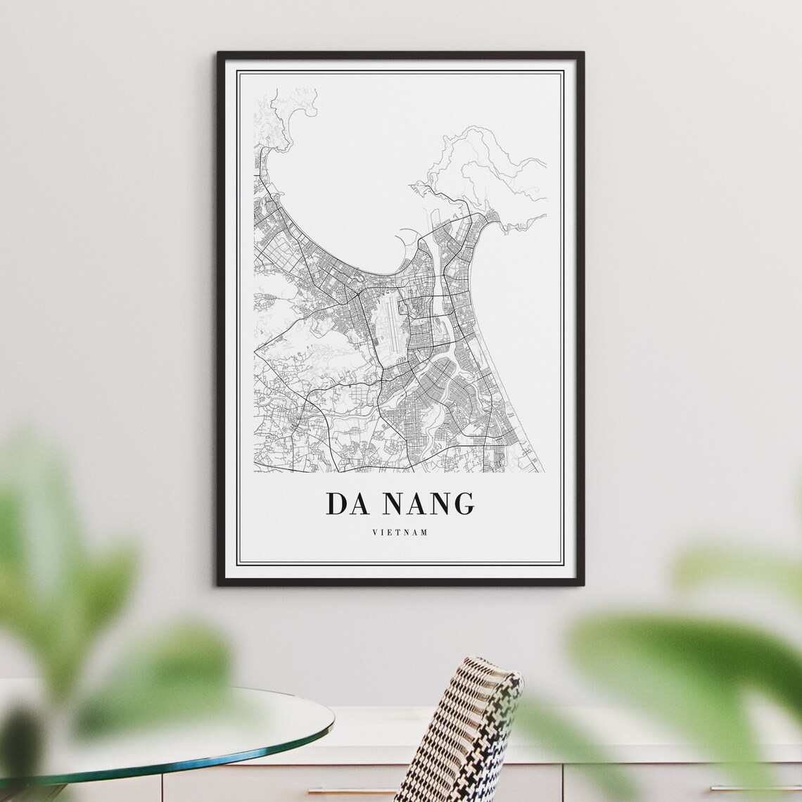 Da Nang Vietnam Coastal City Minimal Street Map Travel Poster - Image 3