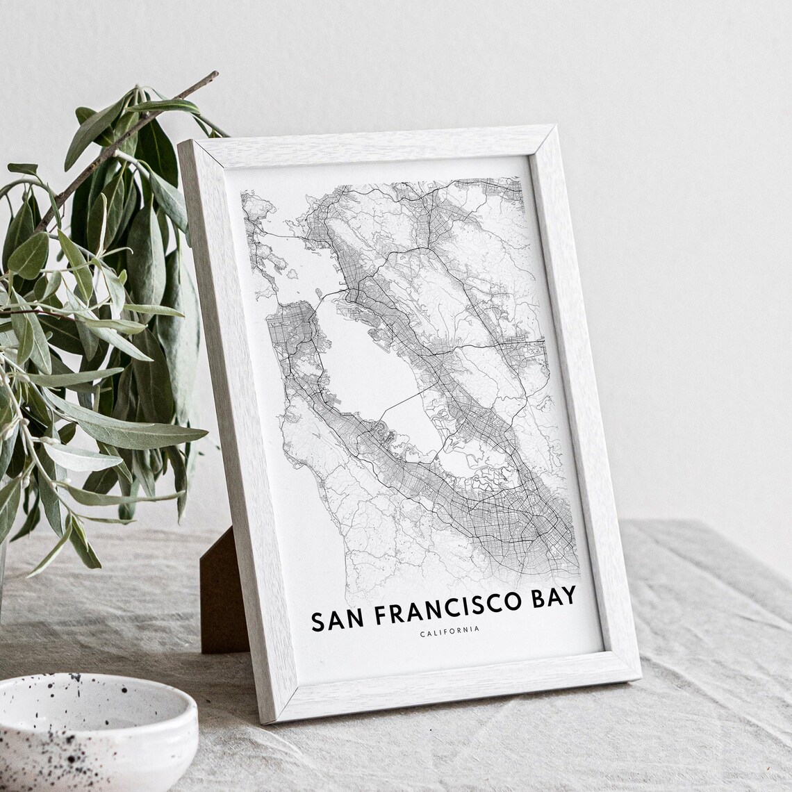 San Francisco Bay Map Print, Bay Area Travel Poster - Image 4
