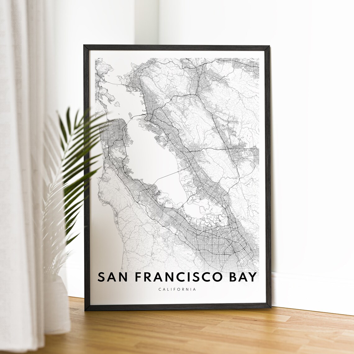San Francisco Bay Map Print, Bay Area Travel Poster - Image 2