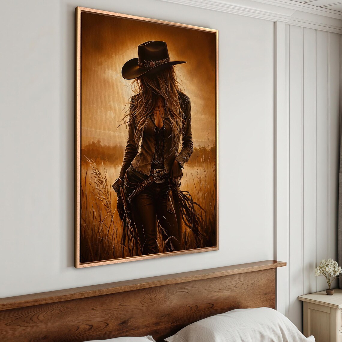 Cowgirl Western Style Art Print, Rustic Decor - Image 4
