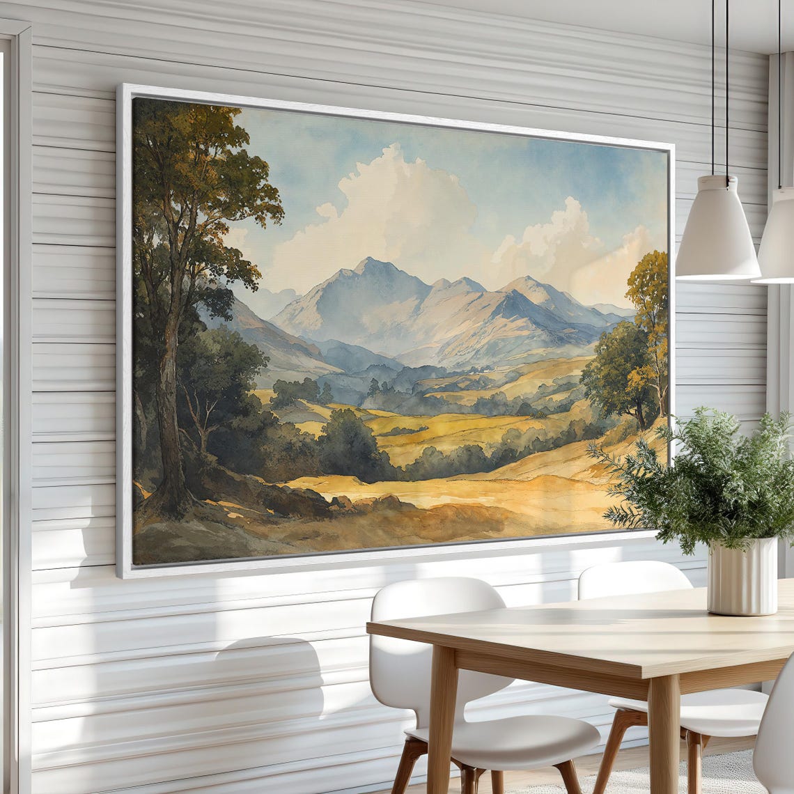 Tranquil Mountain Framed Print Scenic Wall Art Rustic Country Landscape Countryside Beauty For Nature Lovers Serene Nature Decor - Image 3