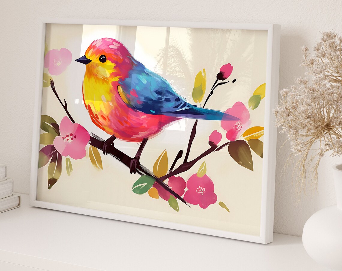 Robin Bird Vintage Bird Illustration Art Print - Image 2