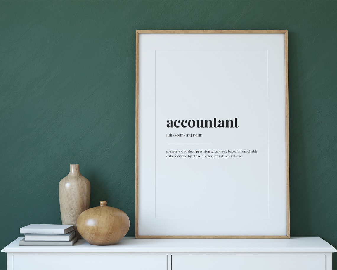 Accountant Definition Typography Art Print, Office Decor - Image 3