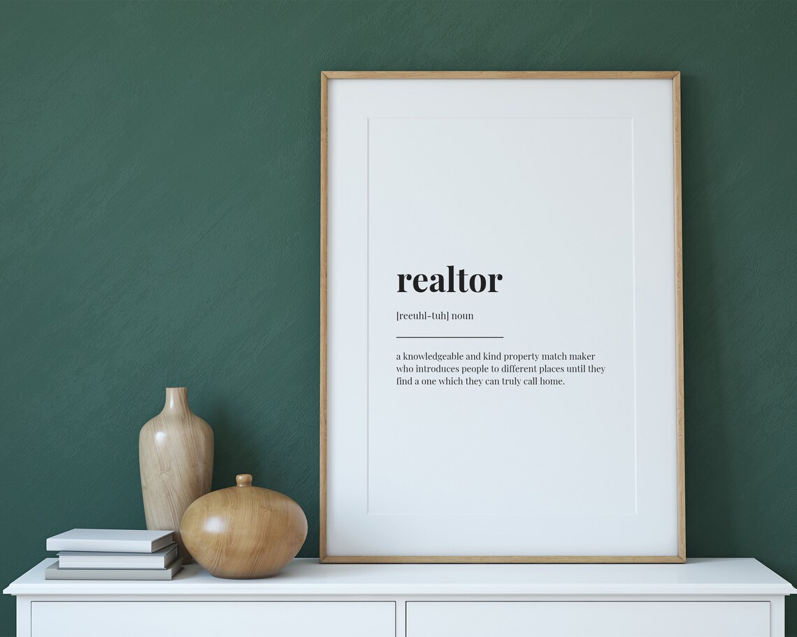 Realtor Definition Art Print, Funny Typography - Image 2