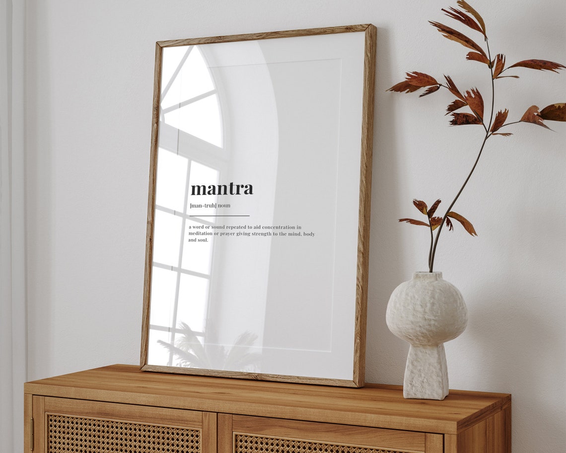 Mantra Definition Meaning Wall Art Wall Decor Instant Print - Image 2