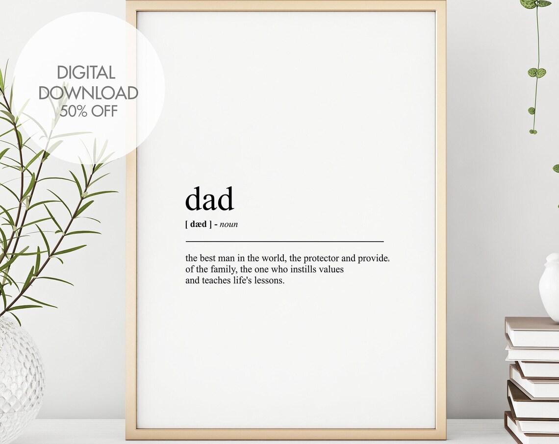 Dad Definition Print, Funny Family Gift