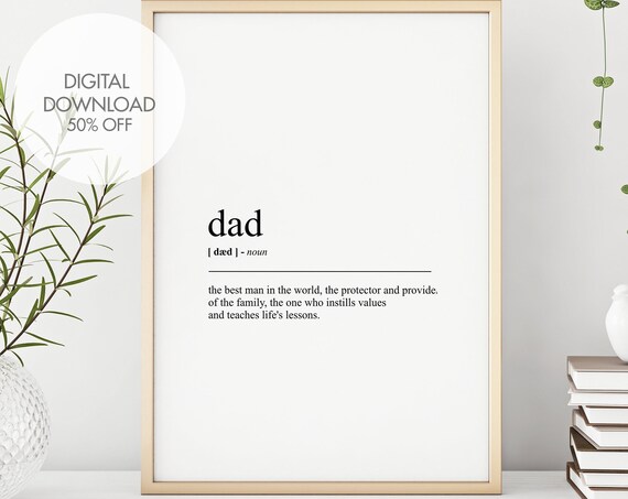 Dad Definition Print, Funny Family Gift