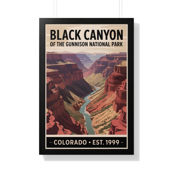 Black Canyon Gunnison National Park Colorado River Gorge Poster