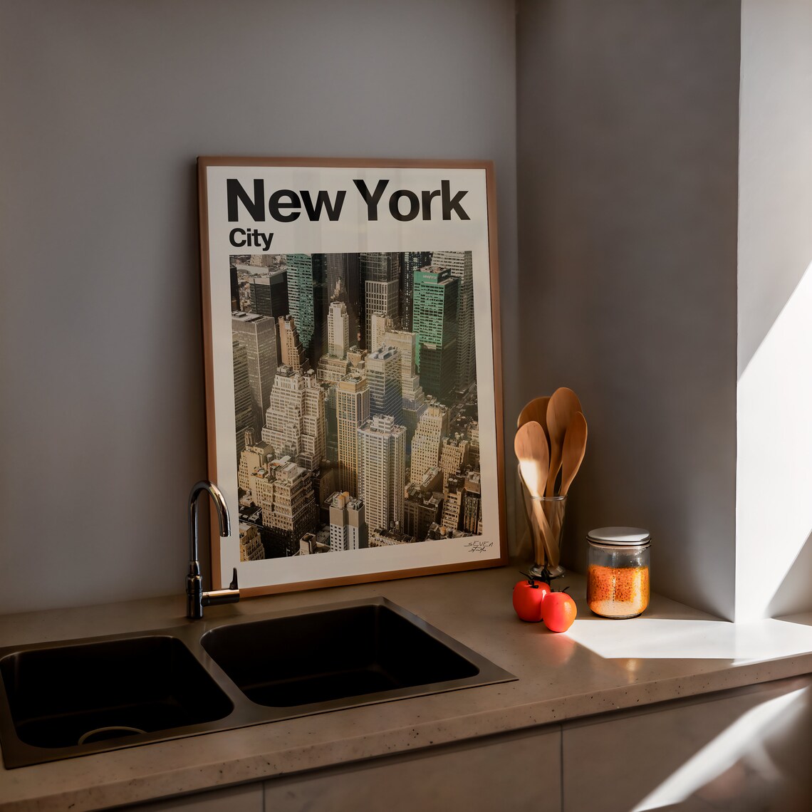 New York City Aerial Manhattan Skyline Photography Travel Poster - Image 4