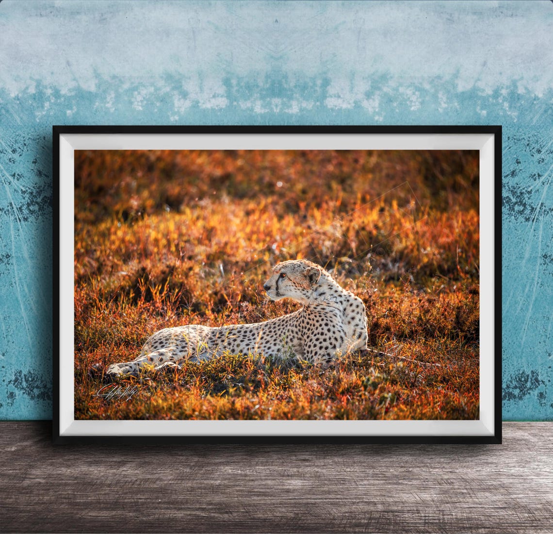 Maximalist Cheetah Art Print Bright Safari Wall Decor