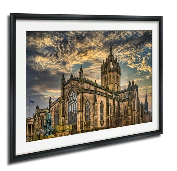Edinburgh Castle and St Giles Cathedral Travel Poster