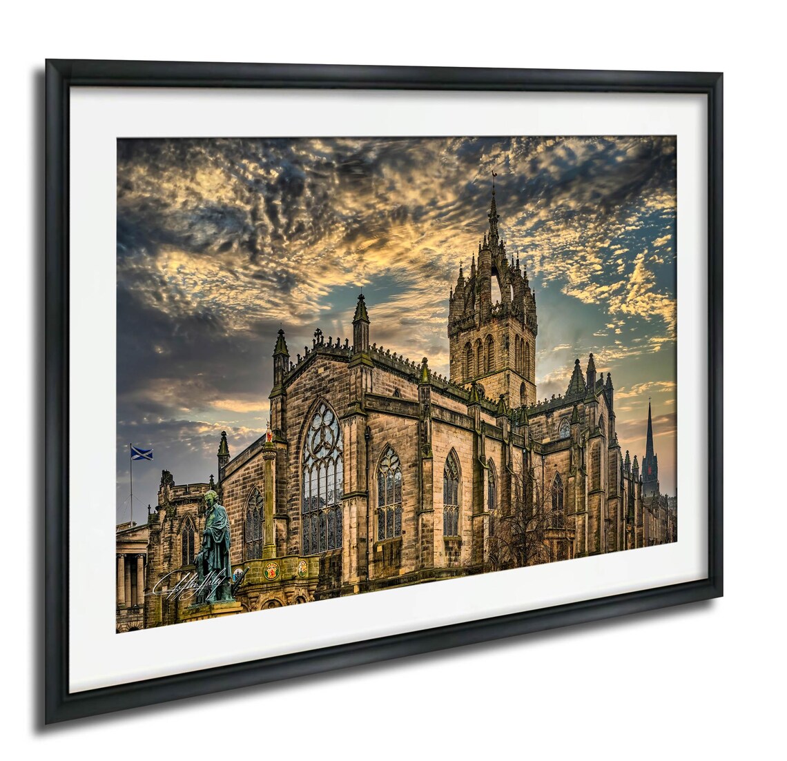Edinburgh Castle and St Giles Cathedral Travel Poster