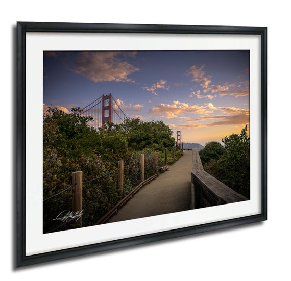 Golden Gate Bridge Print Sunrise View From The Presidio