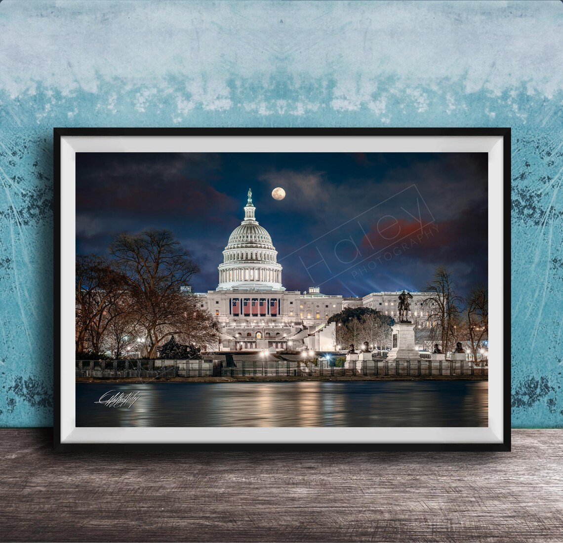 Capitol Building Print, Washington DC National Mall