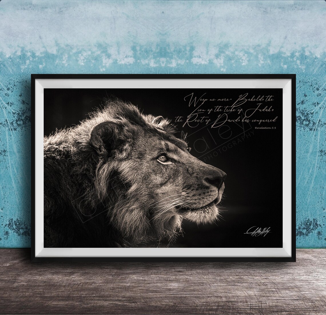 Lion Of Judah Revelation 5 5 Bible Verse Scripture Art Poster