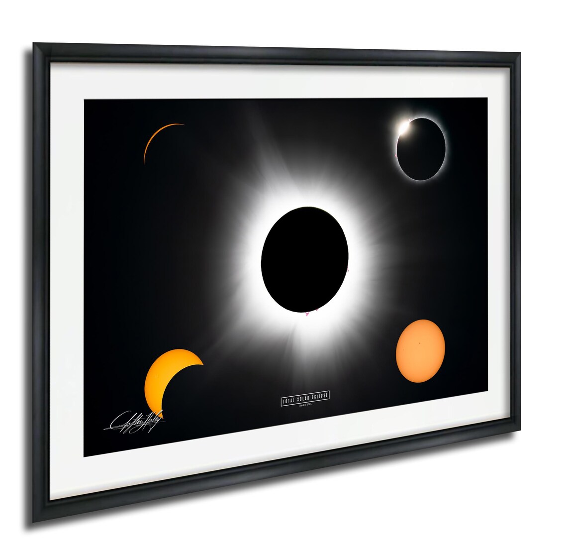 Total Solar Eclipse 2024 Phases and Alignment Art Print