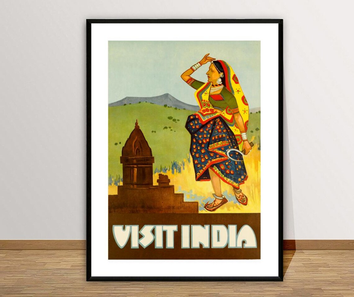 Visit India Vintage Travel Poster, Retro India Poster - Image 2