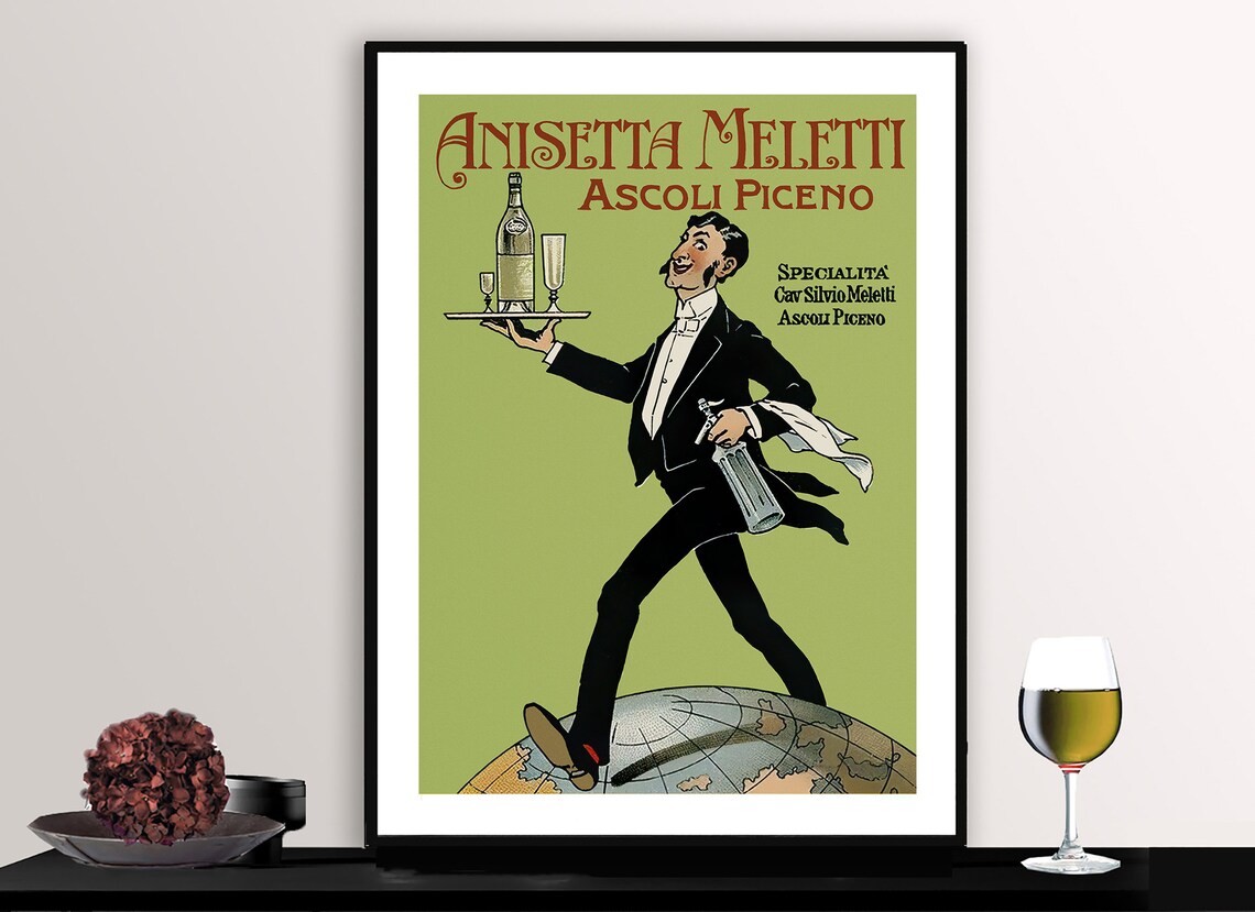 Anisetta Meletti Ascoli Piceno Vintage Poster