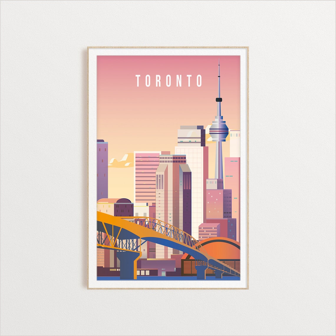 Toronto City Poster City Art City Wall Art City Print City Poster City Print Travel Gift Travel Illustration - Image 2