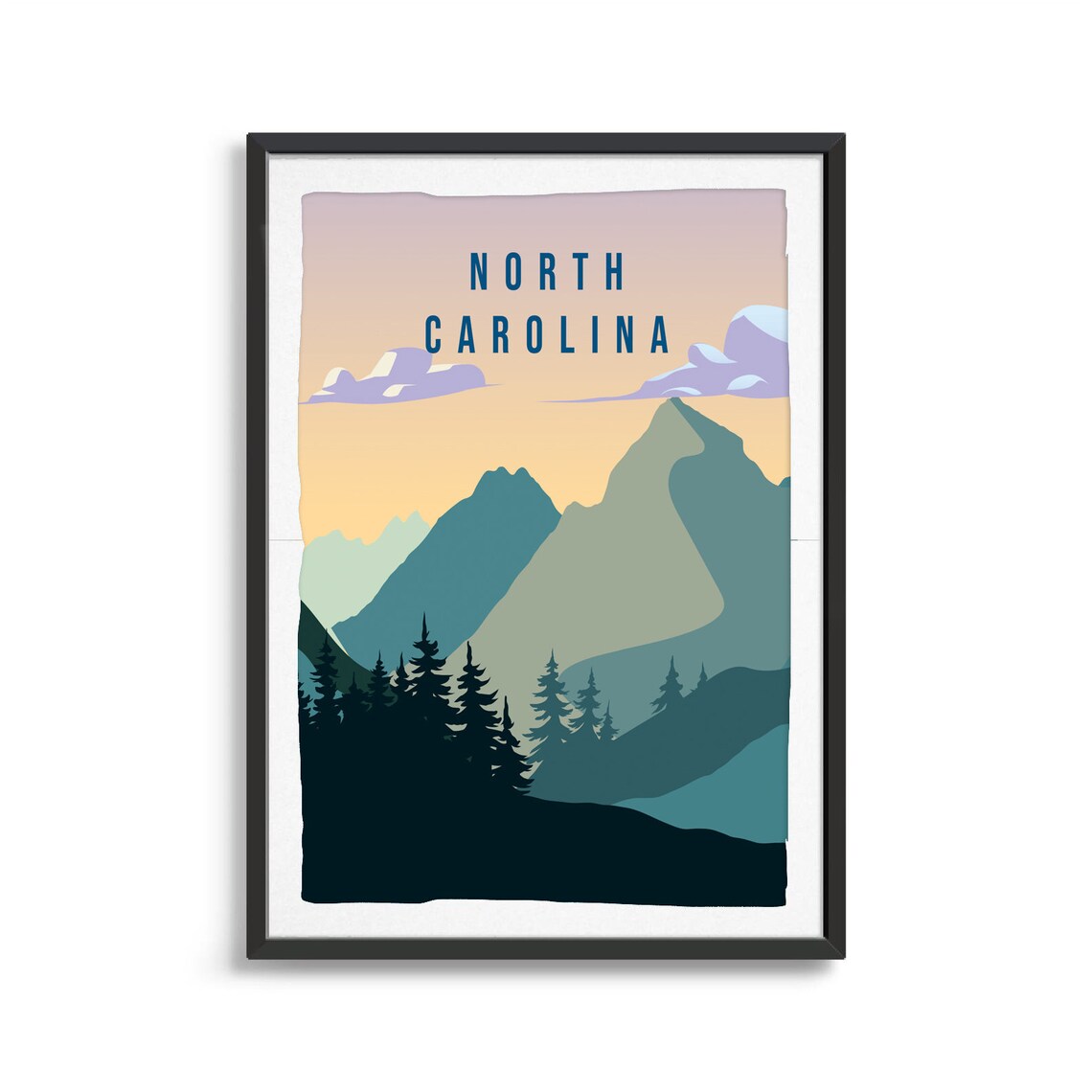 North Carolina State Travel Poster, State Art Print - Image 2