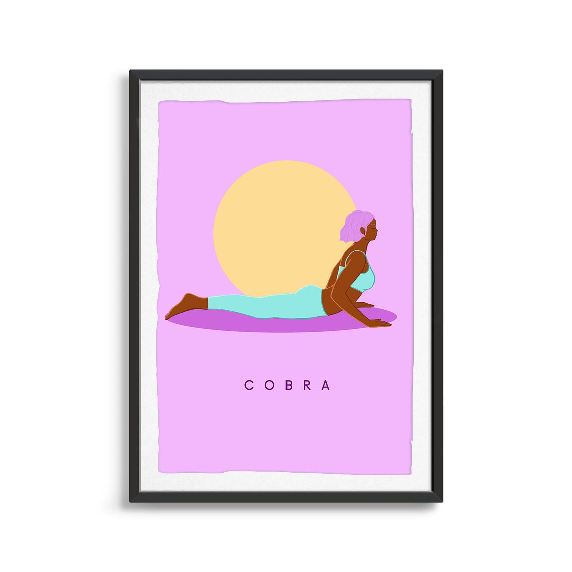 Yoga Cobra Pose Art Print, Studio Decor - Image 2