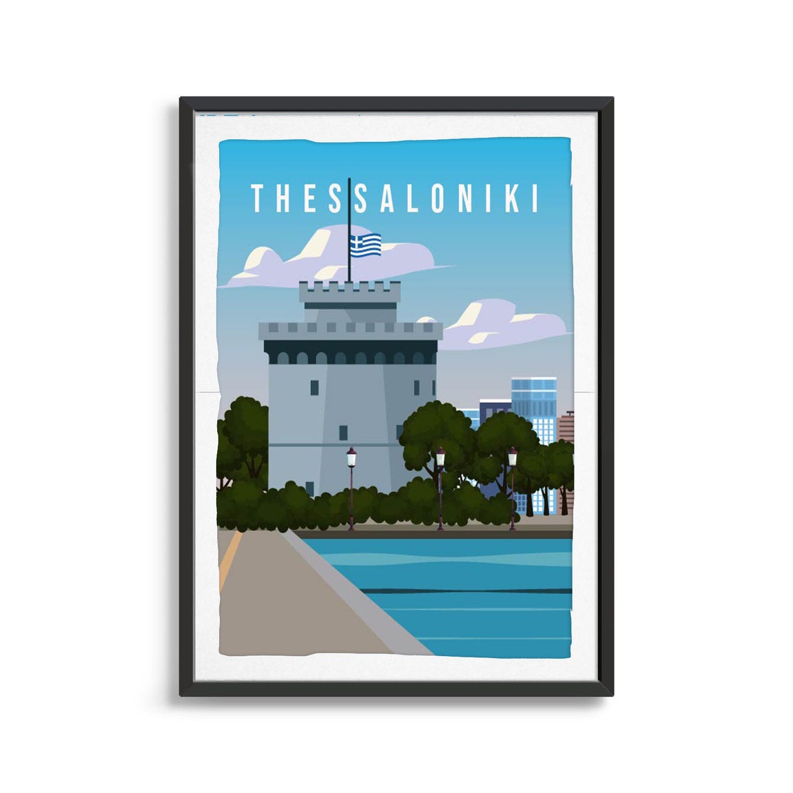 Thessaloniki City Poster City Art City Wall Art City Print City Poster City Print Travel Gift Travel Illustration - Image 2