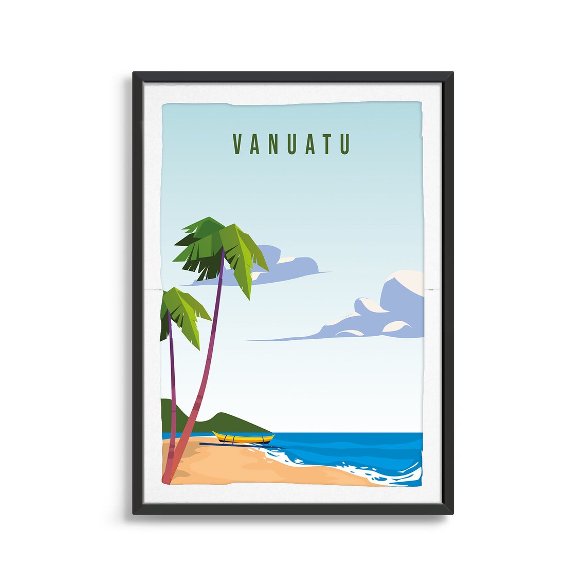 Vanuatu Travel Poster, Country Art Print