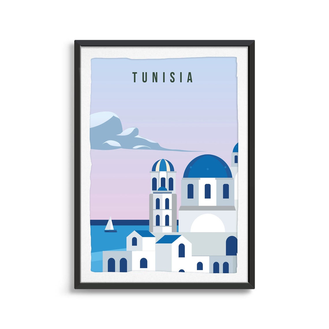 Tunisia Country Poster Art City Wall Art Country Art Country Poster Country Print Country Art Tunisia Travel Illustration