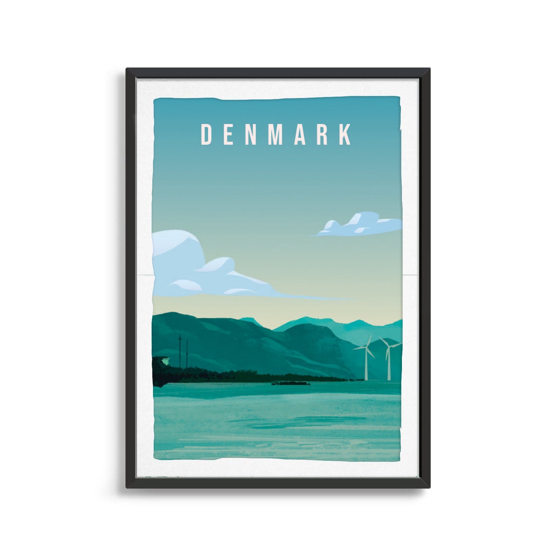 Denmark Country Poster Art City Wall Art Country Art Country Poster Country Print Country Art Denmark Travel Illustration - Image 2