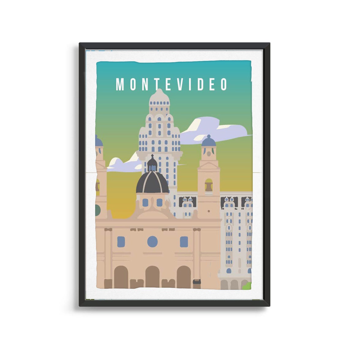 Montevideo City Poster City Art City Wall Art City Print City Poster City Print Travel Gift Travel Illustration - Image 2
