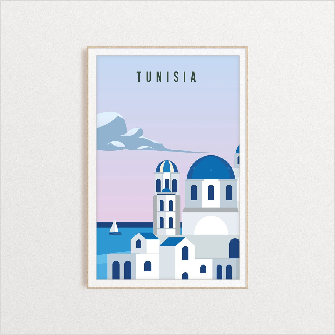 Tunisia Country Poster Art City Wall Art Country Art Country Poster Country Print Country Art Tunisia Travel Illustration - Image 2