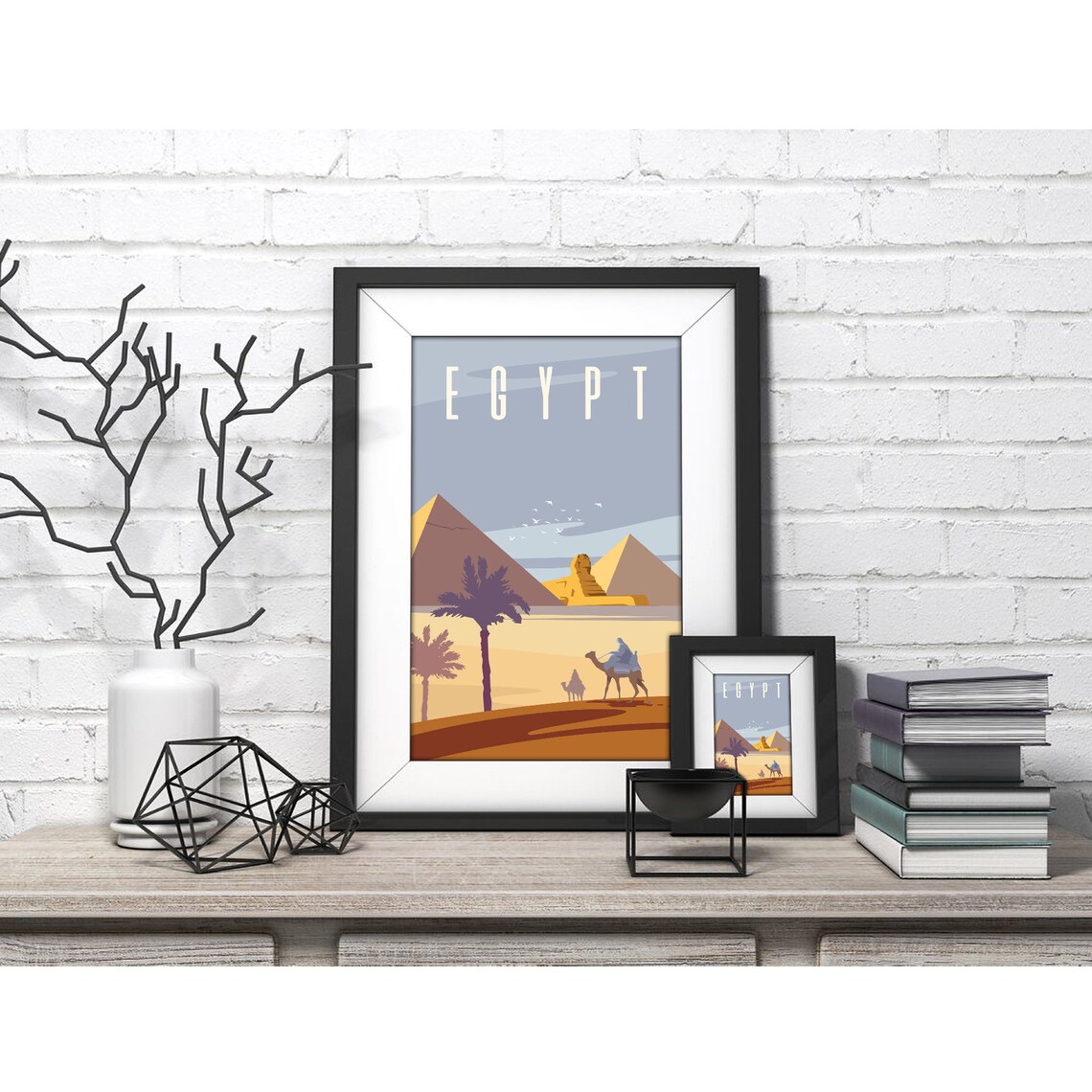Egypt Vintage Travel Poster, Minimalist Art Print - Image 3