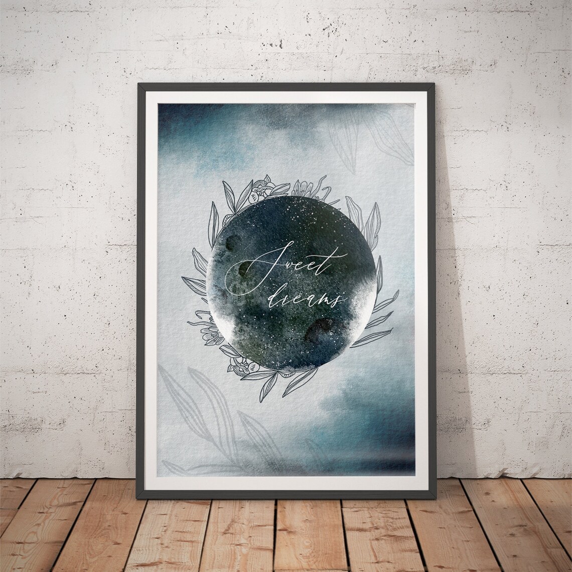 Sweet Dreams Constellation Print, Celestial Watercolor