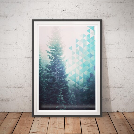 Nordic Tree Print Geometric Art Modern Art Scandi Print Scandinavian Modern Scandinavian Art Scandinavian Print Scandinavian
