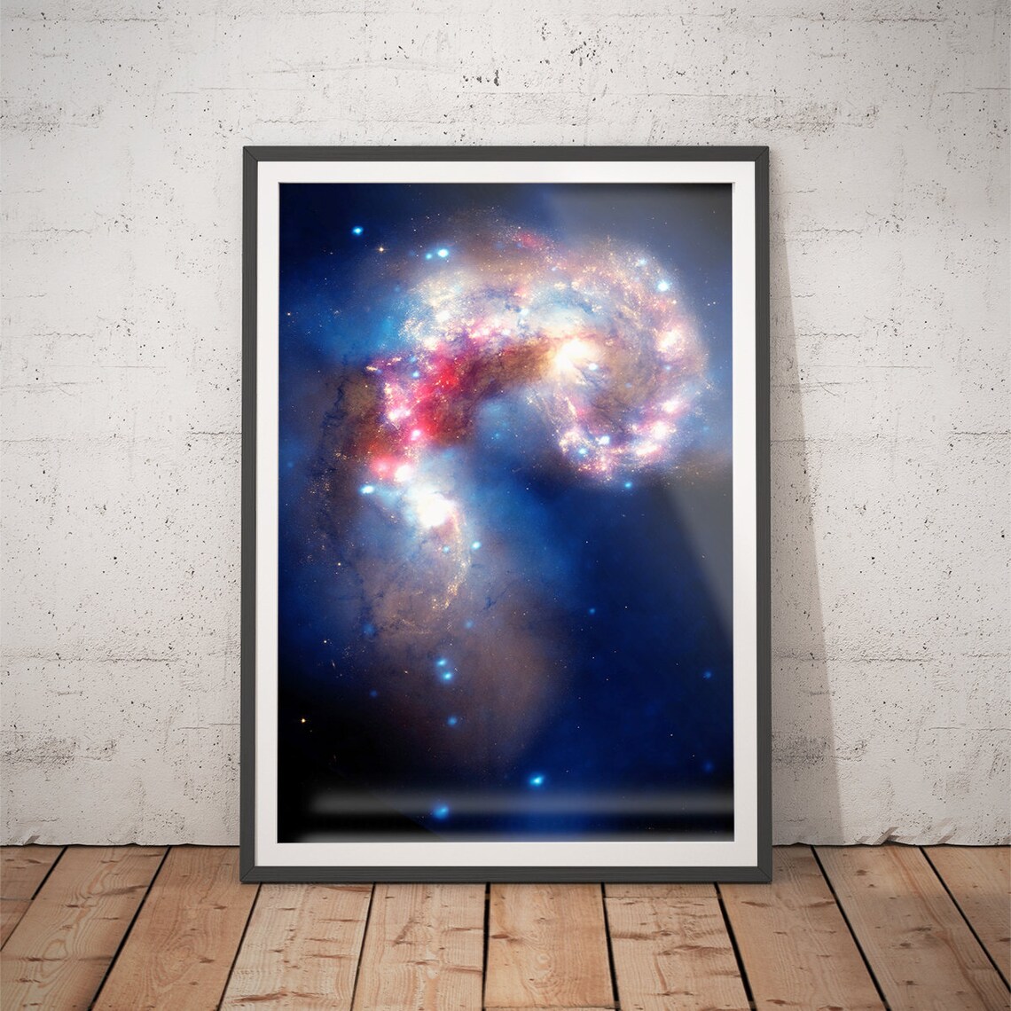 Outer Space Astronomy Poster, Hubble Galaxies