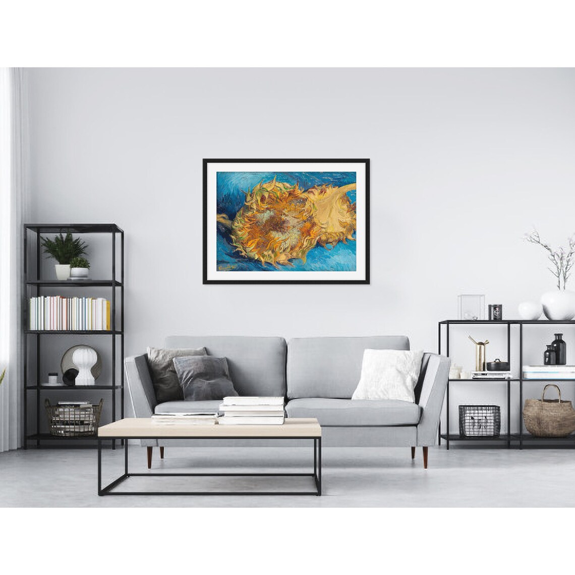 Sunflowers by Van Gogh, Vintage Art Print - Image 3
