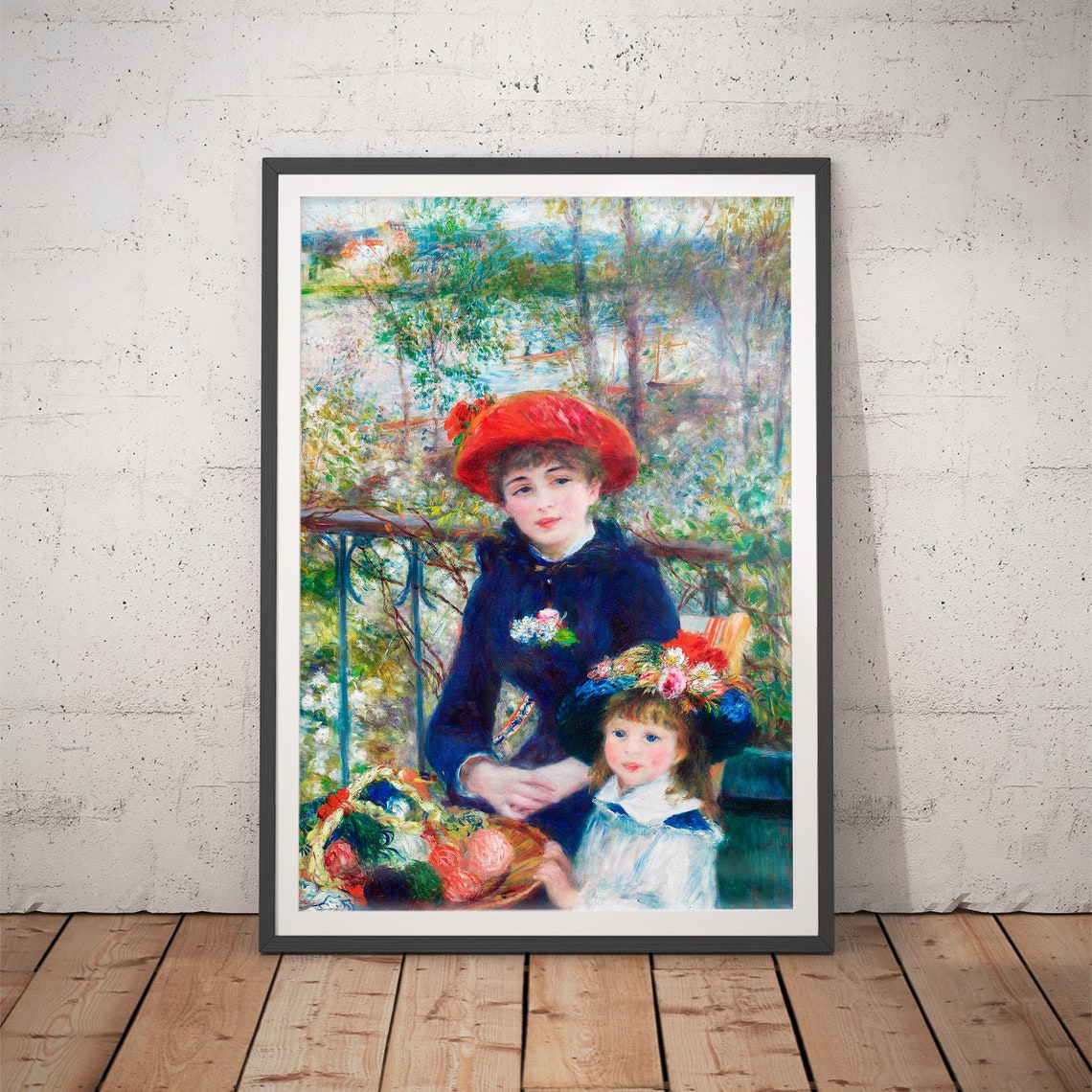 Pierre-Auguste Renoir Two Sisters on the Terrace Impressionist Poster
