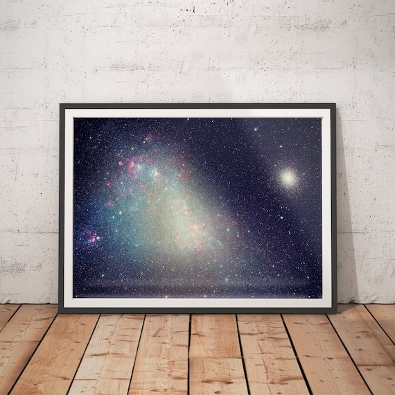 Magellanic Clouds Galaxy Dense Star Field Night Sky Art Poster