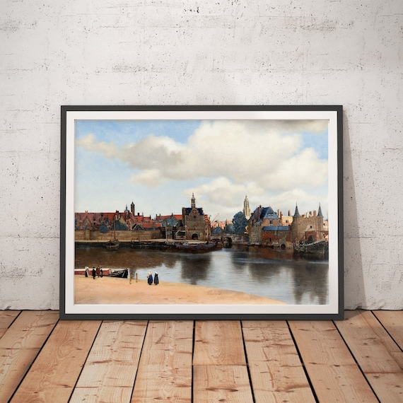 Johannes Vermeer View of Delft Dutch Canal Cityscape Art Poster