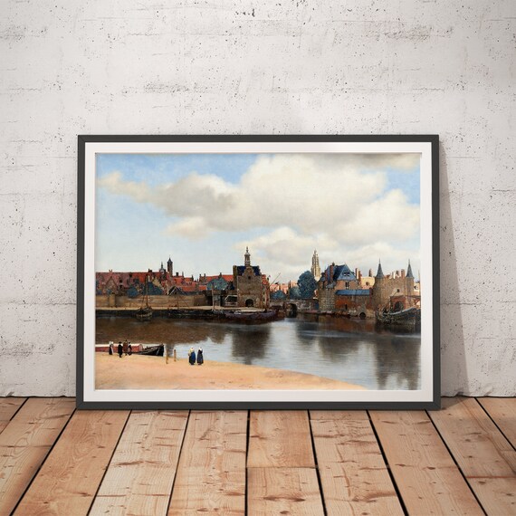 View Of Delf Print Johannes Vermeer Vintage Art Classic Prints Renaissance Paintings Home Prints