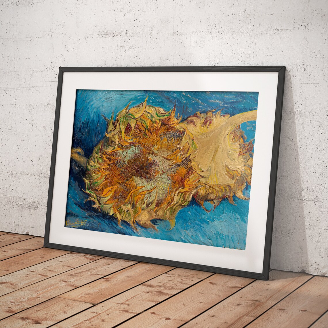 Sunflowers by Van Gogh, Vintage Art Print - Image 4