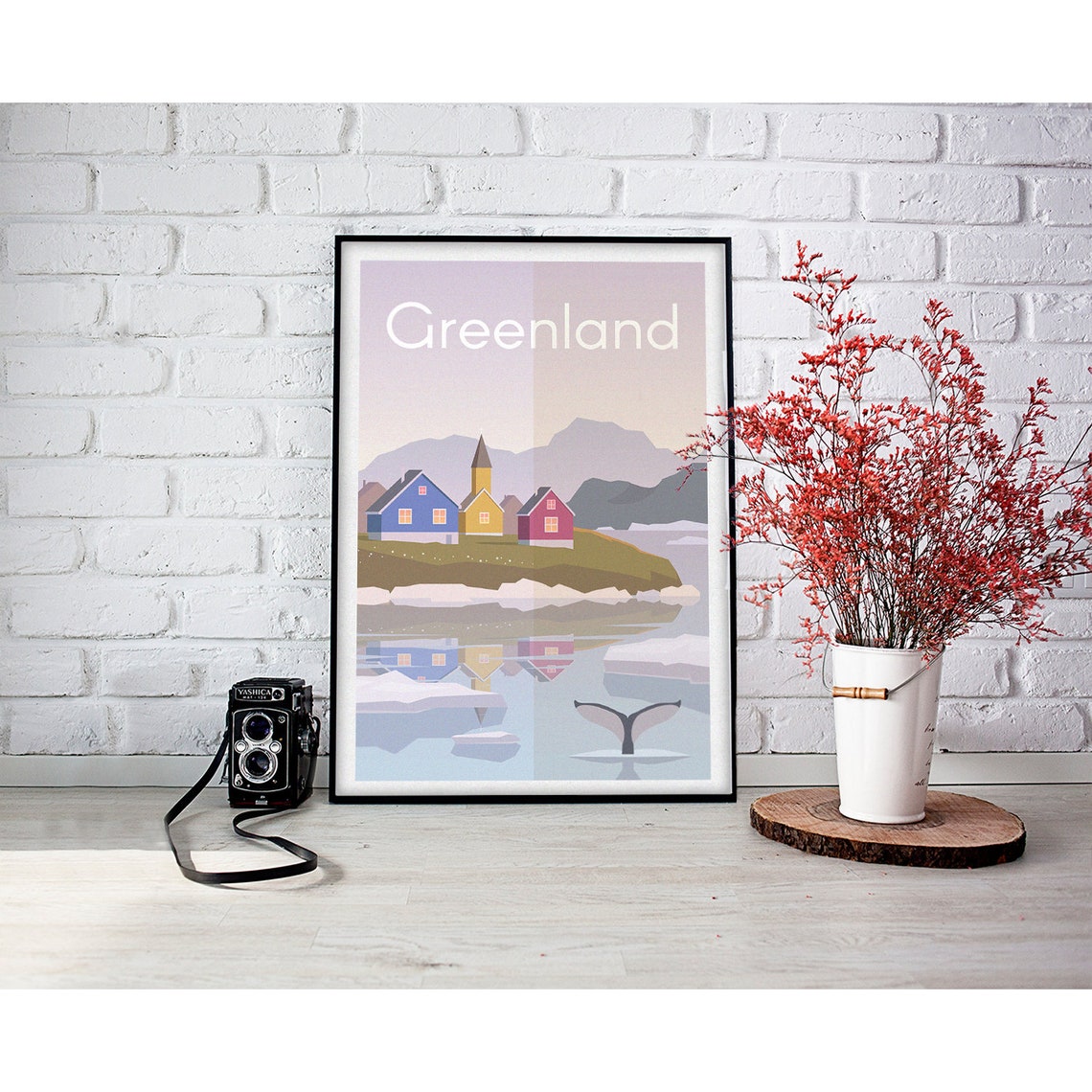 Greenland Poster Vintage Travel Poster Minimalist Art Prints Travel Gifts Travel Art Deco Posters Wall Hangings - Image 2