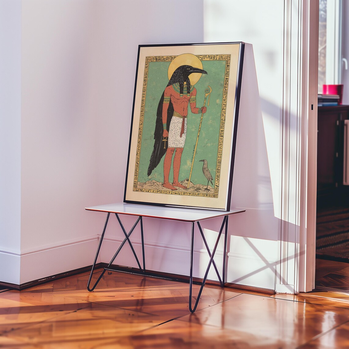 Retro Vintage Egyptian God Thoth Poster, Mythology - Image 2