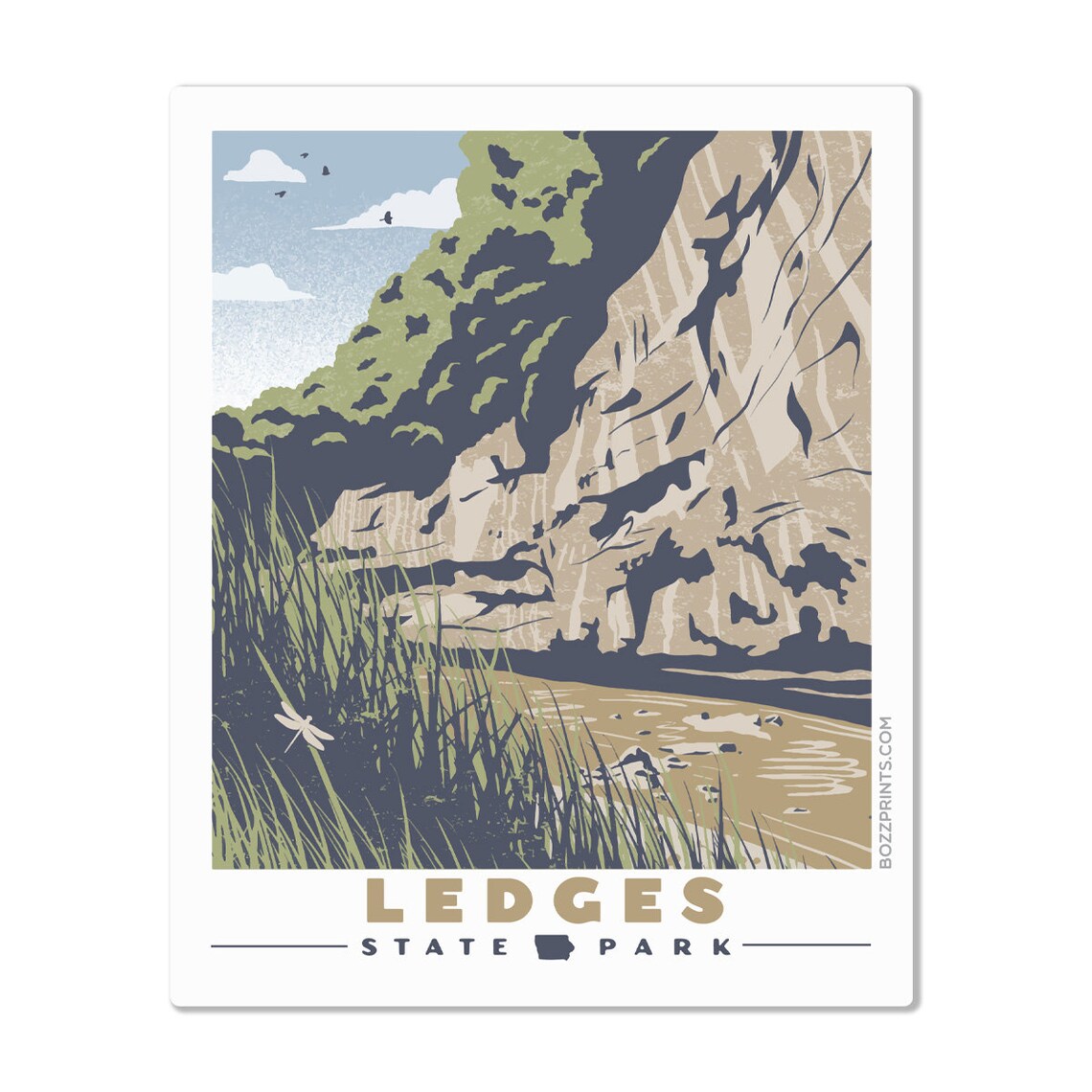 Ledges State Park Travel Poster