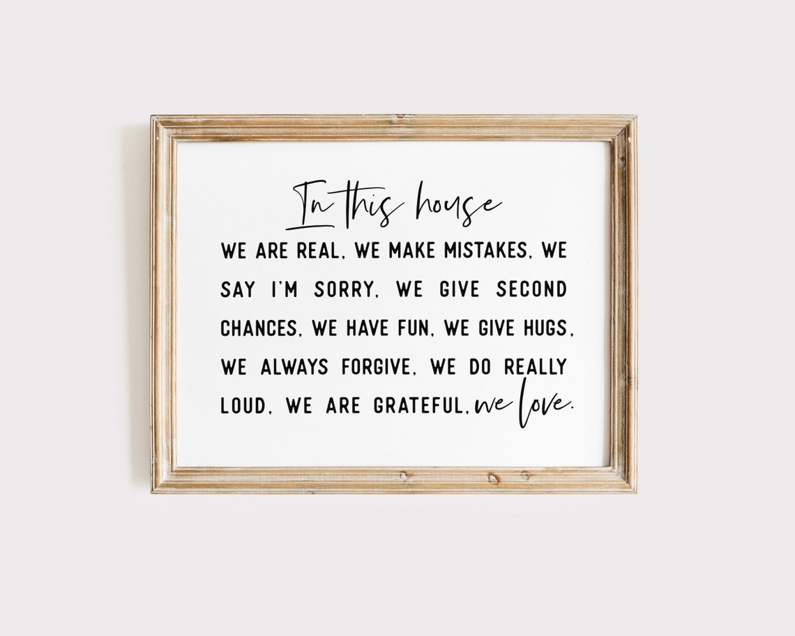 In This House We Are Real Family Rules Home Wall Decor Poster - Image 3