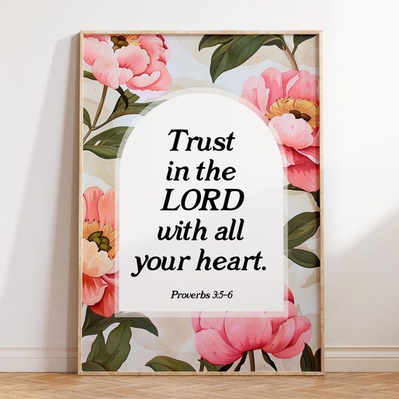 Proverbs 35 6 Christian Wall Art Flower Market Wall Art Trendy Apartment Decor Floral Wall Art Bible Verse Decor Gift